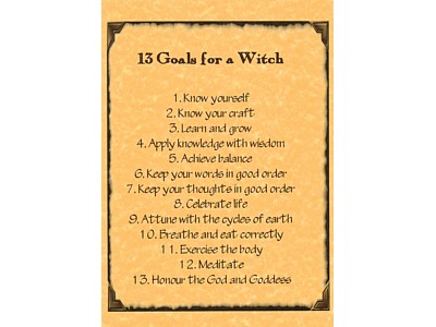 13 Goals for the Witch Poster
